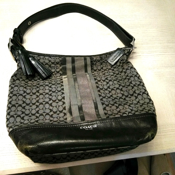 Coach Handbags - Coach, black logo Bag, Adjustable Straps